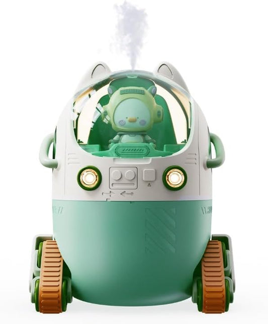 Click to open expanded view       Mini USB Humidifier 220ml with LED Night Light, Small Cute Humidifier Bulit in Adorable Doll for Kids, Plant, Bedroom, Office, Desk, Babies Room-(Green-Huhu)