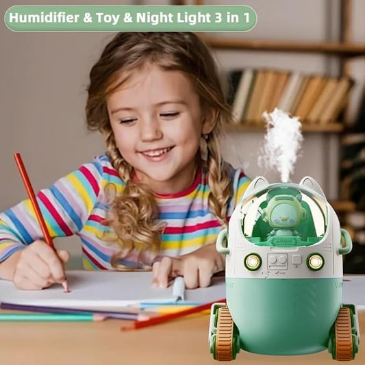 Click to open expanded view       Mini USB Humidifier 220ml with LED Night Light, Small Cute Humidifier Bulit in Adorable Doll for Kids, Plant, Bedroom, Office, Desk, Babies Room-(Green-Huhu)